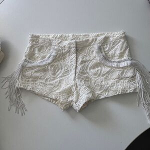 Alexis Cream Lace High Waist Shorts
